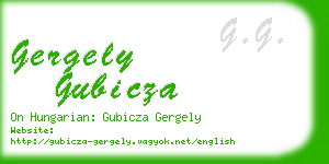 gergely gubicza business card